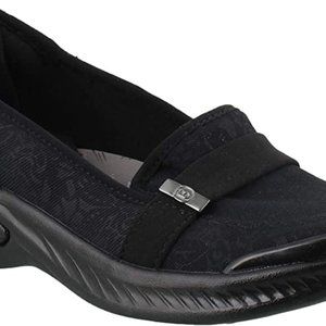 Bzees Nugget Slip On Comfort Black Arch Support Shoes Size 9